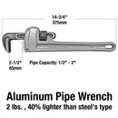 Tradespro 14 Inch Aluminum Pipe Wrench - 836159