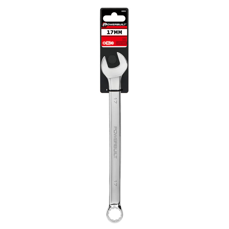 Powerbuilt 17 MM Fully Polished Long Pattern Metric Combination Wrench - 640452