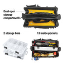 17 in. Tech Tool Tote with Storage Cases