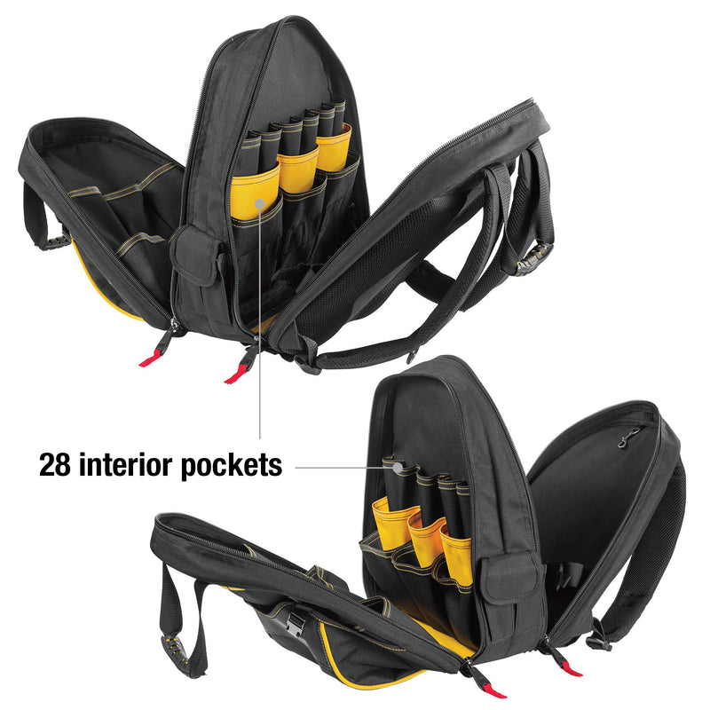 17 inch Tech Tool Backpack 31 Pockets Heavy Duty 1200D Polyester