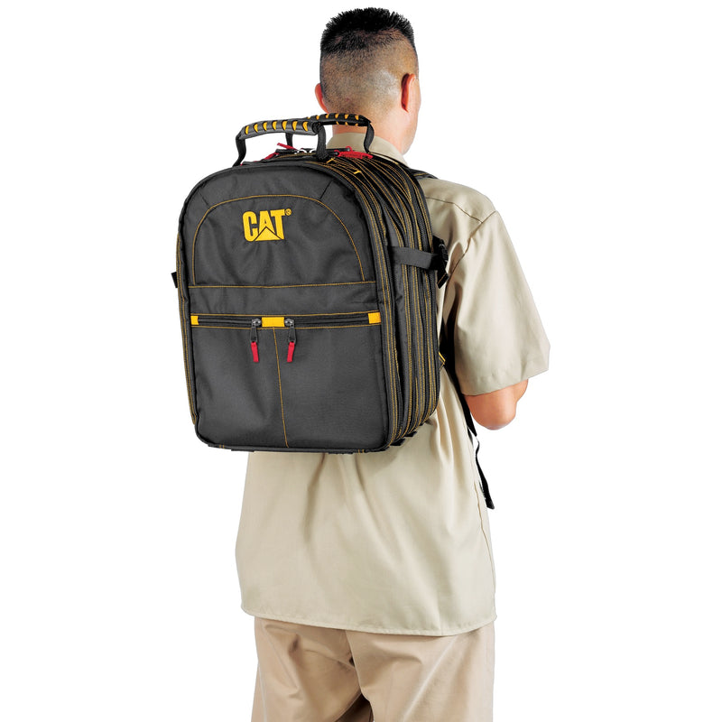 17 in. Pro Tool Backpack 47 Pockets Heavy Duty 1680D Polyester