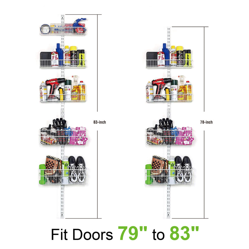 5 Shelf Over The Door Pantry Organizer Rack