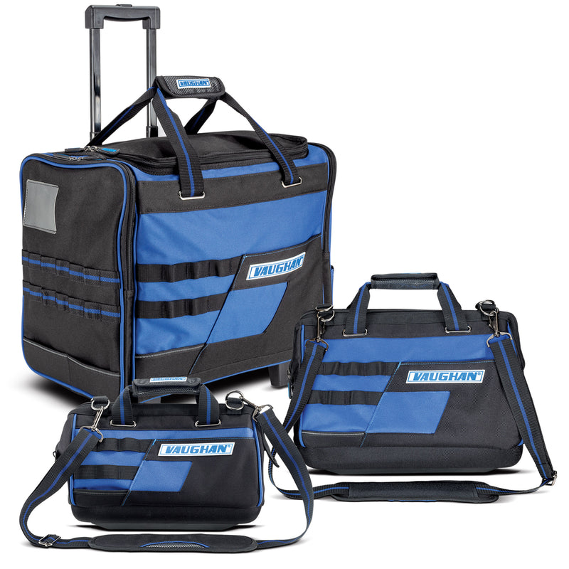 3 Piece Tool Bag Set, 18" Roller, 16" & 13" Wide Mouth Bags