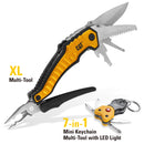 2 Piece Key Chain Light and XL Multi Tool Set