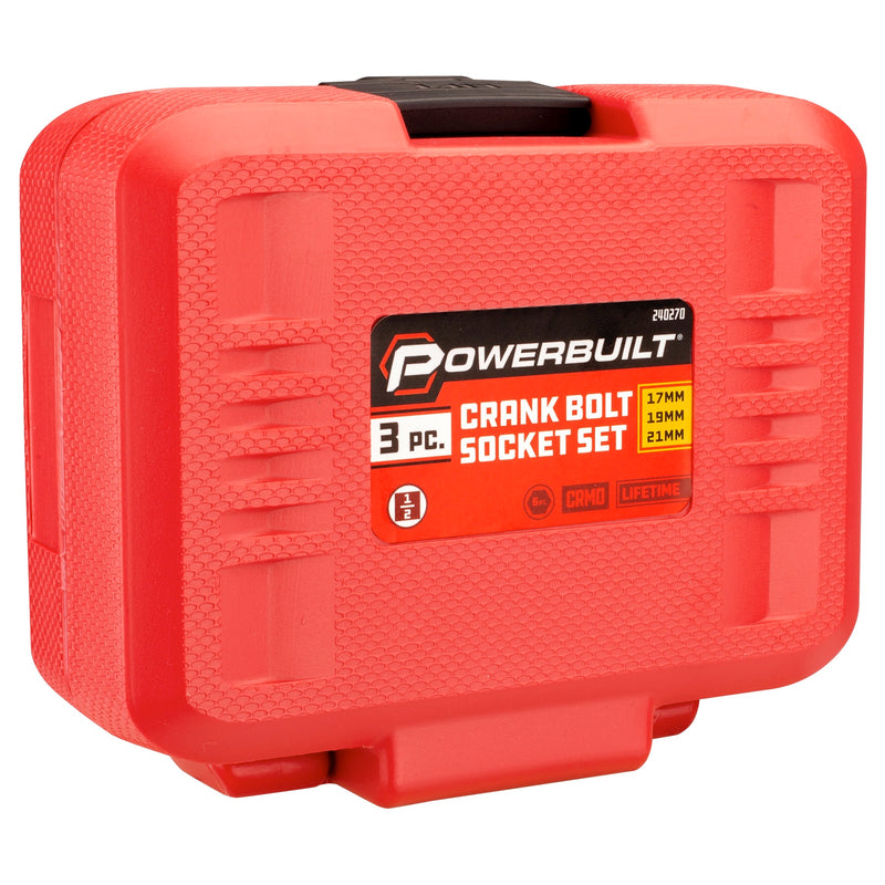 Powerbuilt 3 Piece Crank Bolt Socket Set - 240270
