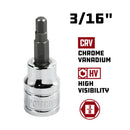 3/8 in. Dr. Hex Bit Sockets - SAE