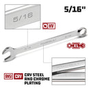 Powerbuilt 5/16 Inch Fully Polished Long Pattern SAE Combination Wrench - 640476