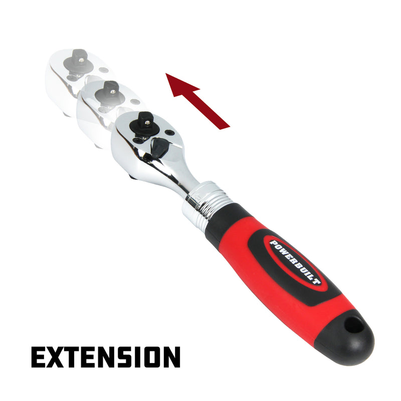 1/4 in. by 3/8 in. Dual Drive Extended Ratchet