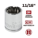 3/8 in. Dr. Sockets - SAE Shallow - 12 Pt.