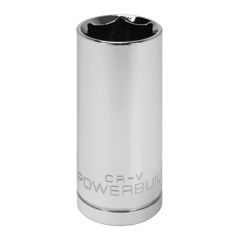 Powerbuilt 3/8 Inch Drive x 13/16 Inch 6 Point Deep Socket - 641207