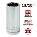 Powerbuilt 3/8 Inch Drive x 13/16 Inch 6 Point Deep Socket - 641207