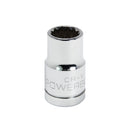 Powerbuilt 1/2 Inch Drive x 1/2 Inch 12 Point Shallow Socket - 642000