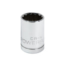 Powerbuilt 1/2 Inch Drive x 3/4 Inch 12 Point Shallow Socket - 642003