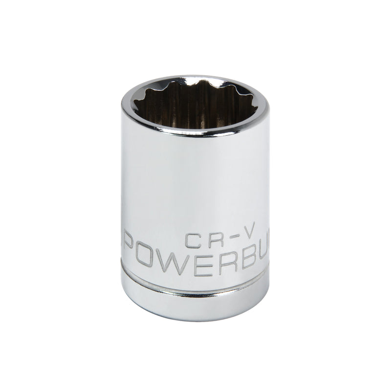 Powerbuilt 1/2 Inch Drive x 13/16 Inch 12 Point Shallow Socket - 642004