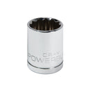 Powerbuilt 1/2 Inch Drive x 7/8 Inch 12 Point Shallow Socket - 642005