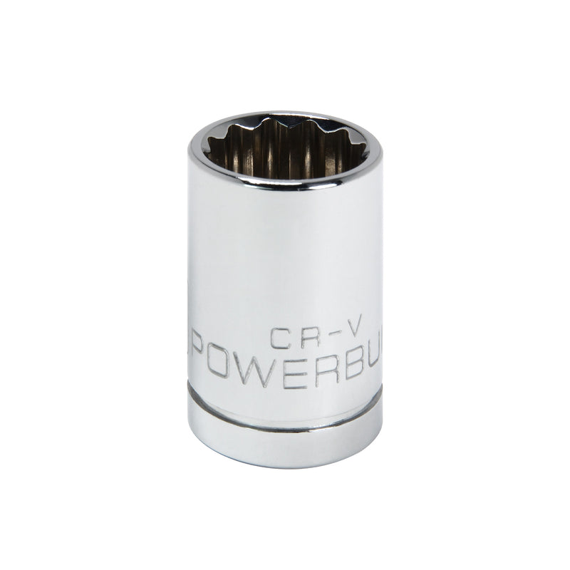 Powerbuilt 1/2 Inch Drive x 17 MM 12 Point Shallow Socket - 642015