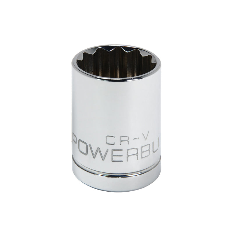 Powerbuilt 1/2 Inch Drive x 21 MM 12 Point Shallow Socket - 642019