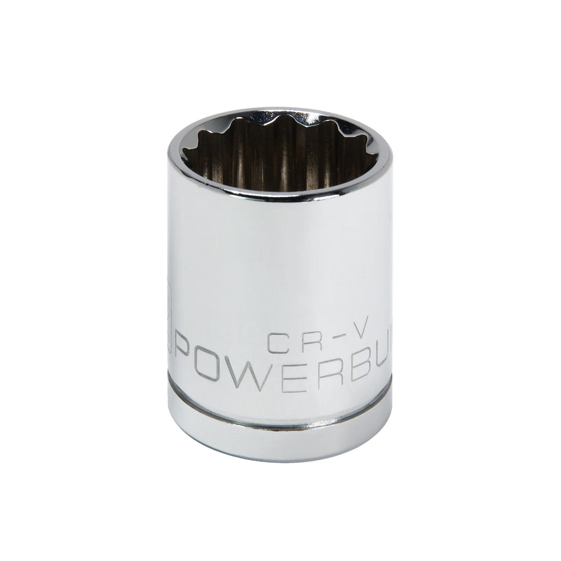 Powerbuilt 1/2 Inch Drive x 22 MM 12 Point Shallow Socket - 642020