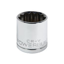 Powerbuilt 1/2 Inch Drive x 30 MM 12 Point Shallow Socket - 642024