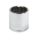 Powerbuilt 1/2 Inch Drive x 35 MM 12 Point Shallow Socket - 642027