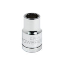Powerbuilt 1/2 Inch Drive x 12 MM 12 Point Shallow Socket - 642031