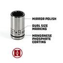 Powerbuilt 8 Piece 1/4 Inch Drive Universal Socket Set with Tray - 642053