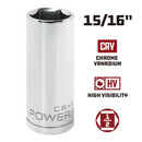 1/2 in. Dr. Sockets - SAE Deep - 6 Pt.