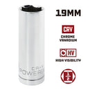 Powerbuilt 1/2 Inch Drive x 19 MM 6 Point Deep Socket - 642213