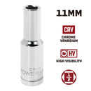 1/2 in. Dr. Sockets - Metric Deep - 6 Pt.