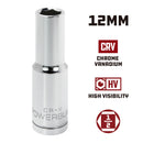 1/2 in. Dr. Sockets - Metric Deep - 6 Pt.