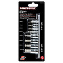 Powerbuilt 8 Piece 3/8 Inch Drive Metric Ball End Hex Bit Set - 642403