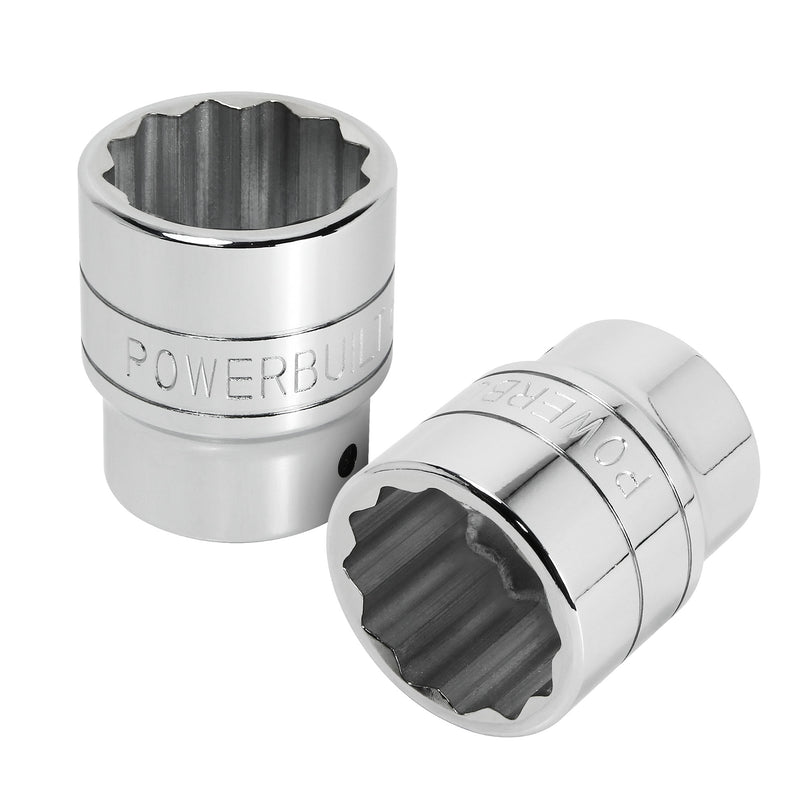 Powerbuilt 3/4 Inch Drive x 1-1/2 Inch 12 Point Shallow Socket - 643210