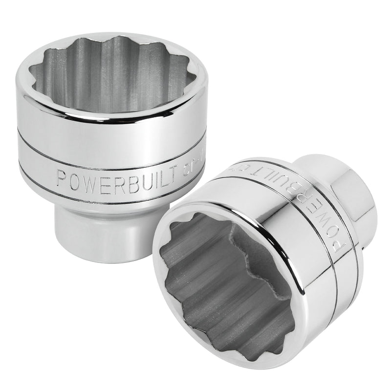 Powerbuilt 3/4 Inch Drive x 55 MM 12 Point Shallow Socket - 643242