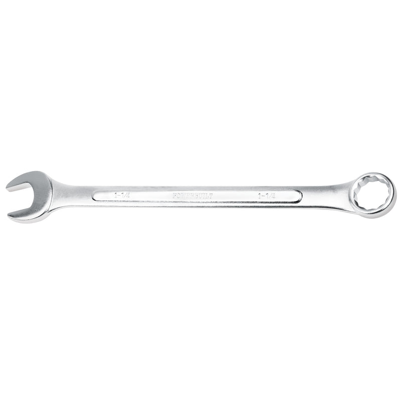 Powerbuilt 1-1/4 Inch Fully Polished SAE Raised Panel Combination Wrench - 644015