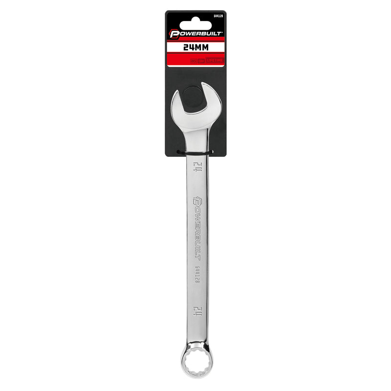 Powerbuilt 24 MM Fully Polished Metric Combination Wrench - 644128