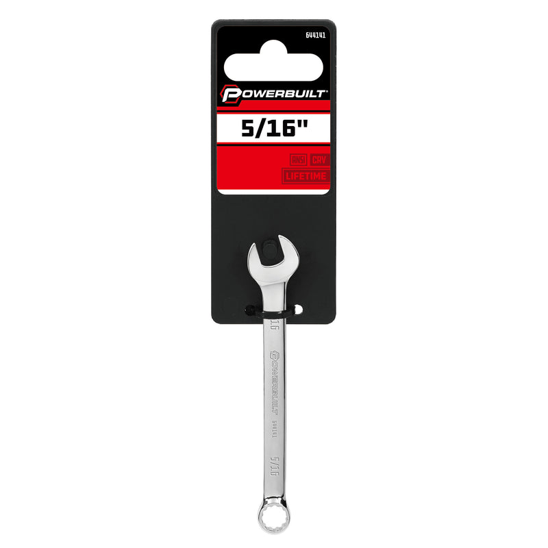 Powerbuilt 5/16 Inch Fully Polished SAE Combination Wrench - 644141