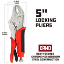 Powerbuilt 5 Inch Curved Jaw Locking Pliers W/ Inj Hndl - 645014