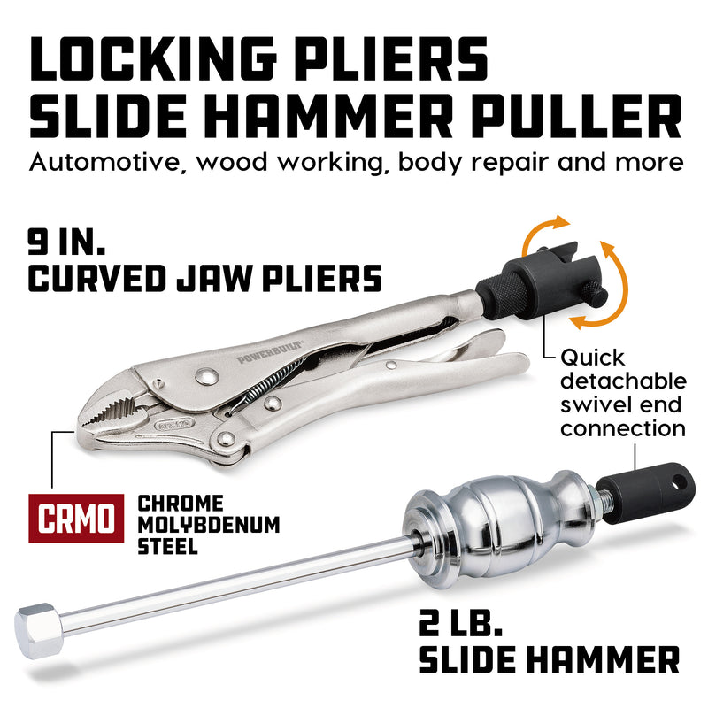 Powerbuilt Slide Hammer Locking Pliers Set - 645044