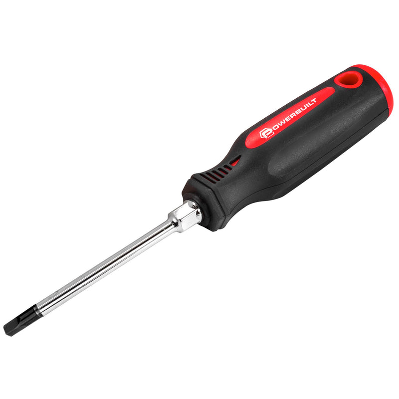 Powerbuilt S2 x 4 Inch Robertson Screwdriver with Double Injection Handle - 646188