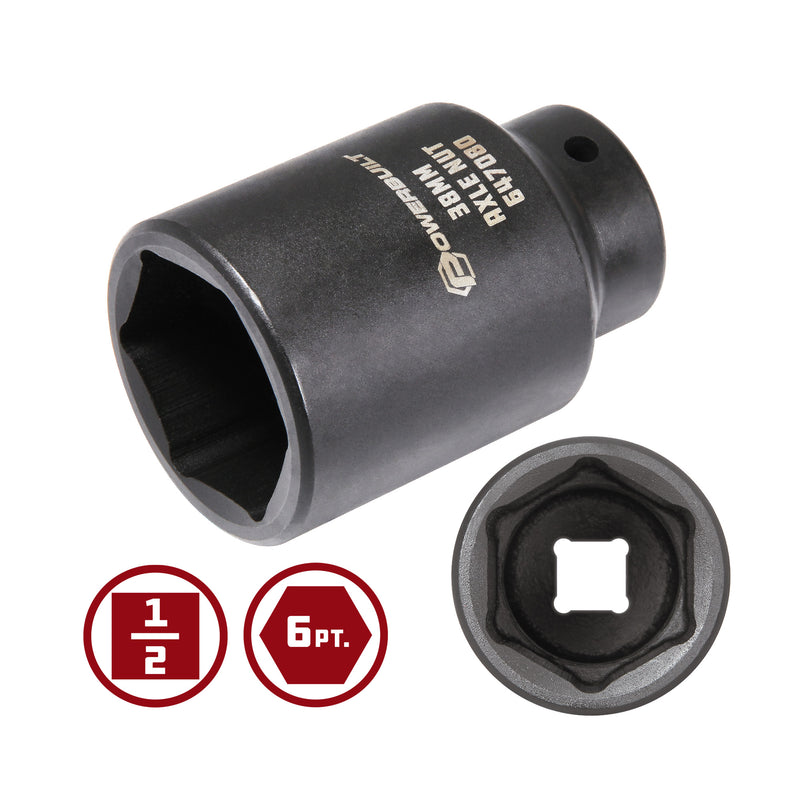 1/2 in. Dr. 38mm Axle Nut Socket