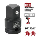Powerbuilt 1/2 in. Drive (F) x 3/4 in. Drive (M) Impact Socket Adapter - 647137