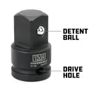 Powerbuilt 1/2 in. Drive (F) x 3/4 in. Drive (M) Impact Socket Adapter - 647137