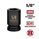 Powerbuilt 1/2 Inch Drive x 5/8 Inch 6 Point Impact Socket - 647153