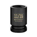 Powerbuilt 1/2 Inch Drive x 11/16 Inch 6 Point Impact Socket - 647154