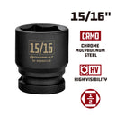 Powerbuilt 1/2 Inch Drive x 15/16 Inch 6 Point Impact Socket - 647158