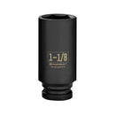 Powerbuilt 1/2 Inch Drive x 1-1/8 Inch 6 Point Deep Impact Socket - 647179