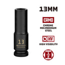 Powerbuilt 1/2 Inch Drive x 13 MM 6 Point Deep Impact Socket - 647182