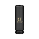 Powerbuilt 1/2 Inch Drive x 17 MM 6 Point Deep Impact Socket - 647186
