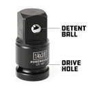 Powerbuilt 1/4 in. Drive (F) X 3/8 in. Drive (M) Impact Adapter - 647234
