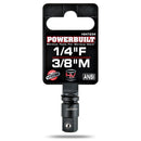 Powerbuilt 1/4 in. Drive (F) X 3/8 in. Drive (M) Impact Adapter - 647234